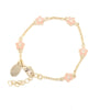 Light Pink With White Center Enamel Flower Bracelet Itsallagift