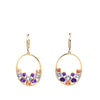 Multicolored Stone Open Oval Post Earrings Itsallagift