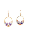 Multicolored Stone Open Oval Post Earrings Itsallagift