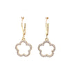 Open Flower CZ Hanging Earrings Itsallagift