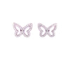 Open Pave Butterfly Earrings Silver Itsallagift