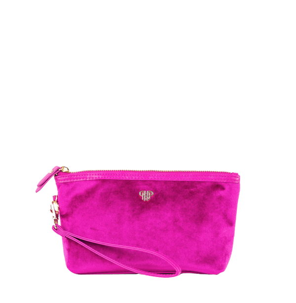PurseN Getaway Velvet Wristlet Makeup Bag - 3 Colors Available! Fuchsia Itsallagift