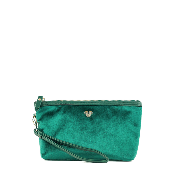 PurseN Getaway Velvet Wristlet Makeup Bag - 3 Colors Available! Emerald Itsallagift