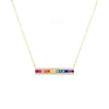 Rainbow Stone Bar Necklace Itsallagift