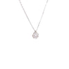 Small Cluster Flower Necklace With White CZ Stones Itsallagift